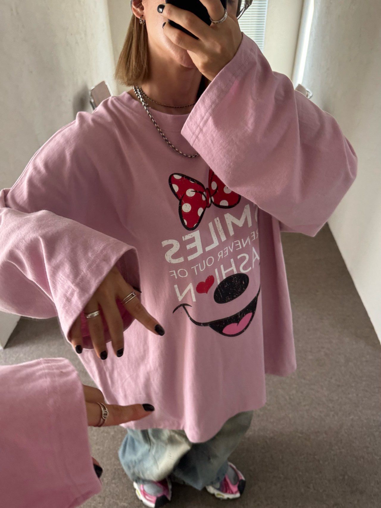 卡通圖案英文字長袖衫 Votus-164T