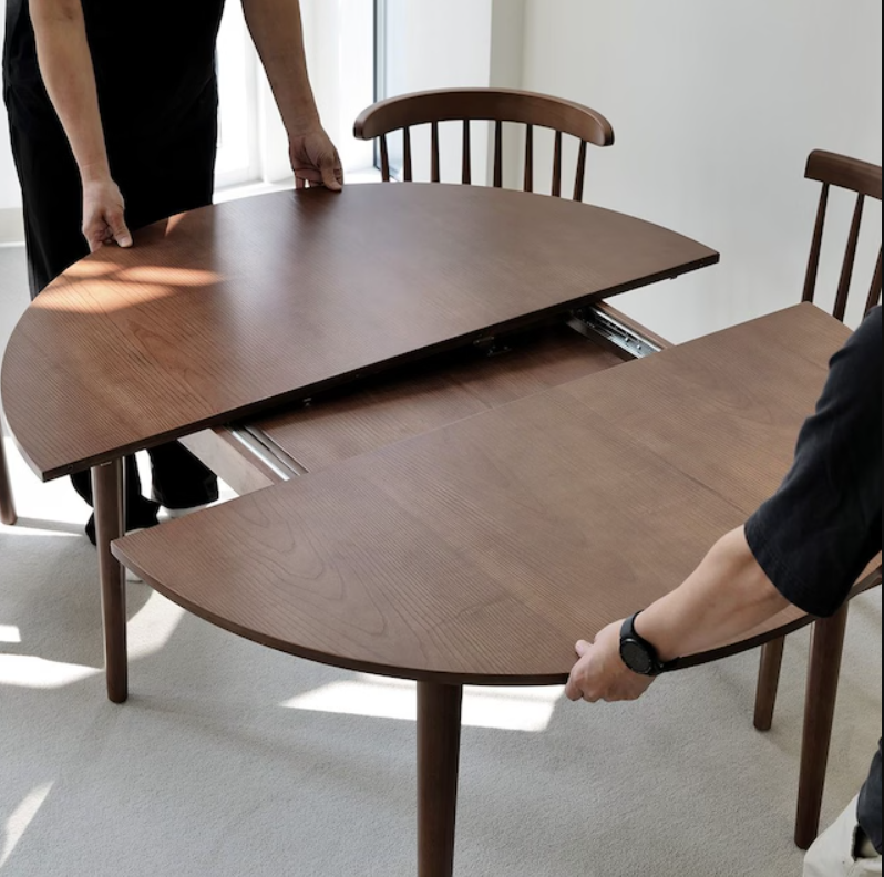 P020 - 越南製圓形實木伸縮枱