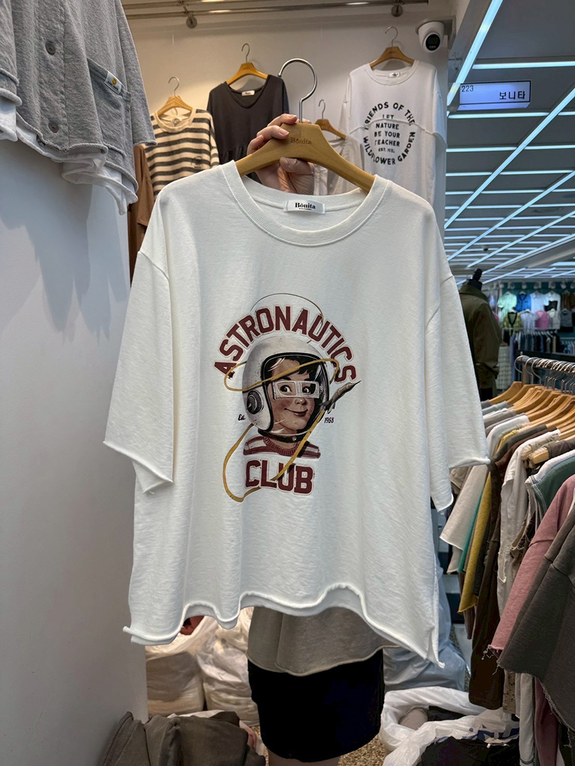 懷舊X可愛的剛剛好♡寬版T也能有態度 (正韓)