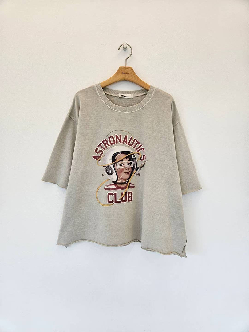 懷舊X可愛的剛剛好♡寬版T也能有態度 (正韓)