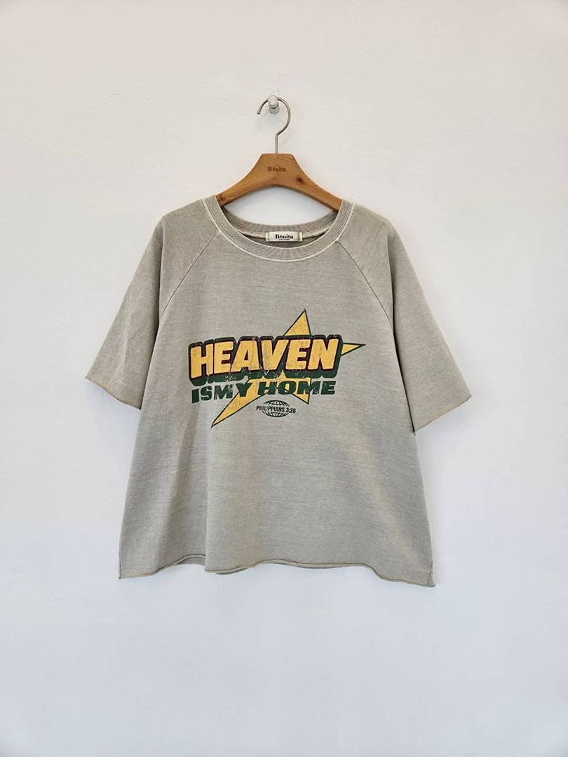 HEAVEN IS MY HOME♡這款字母T有點酷又不會太用力 (正韓)