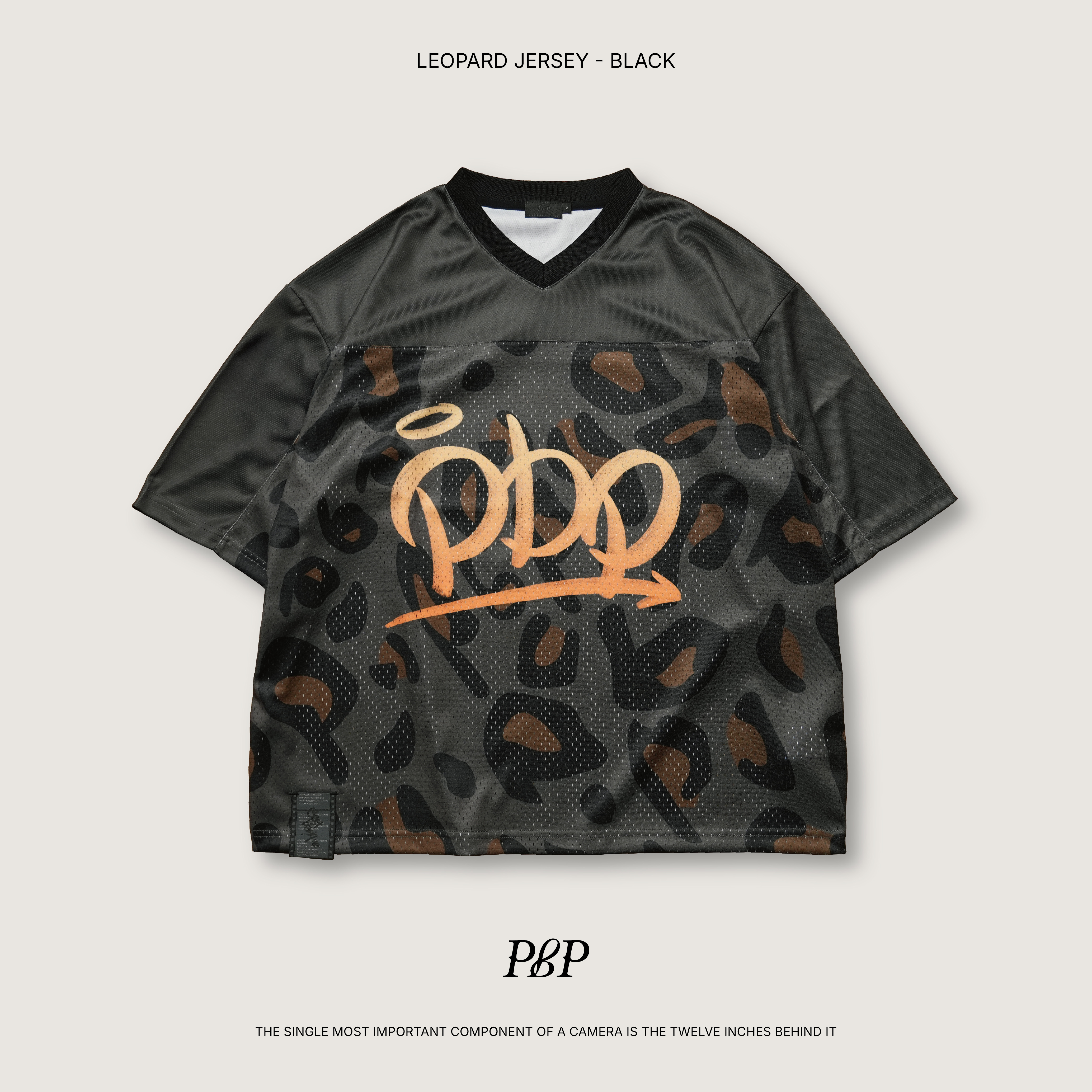 P.B.P - LEOPARD JERSEY  - BLACK