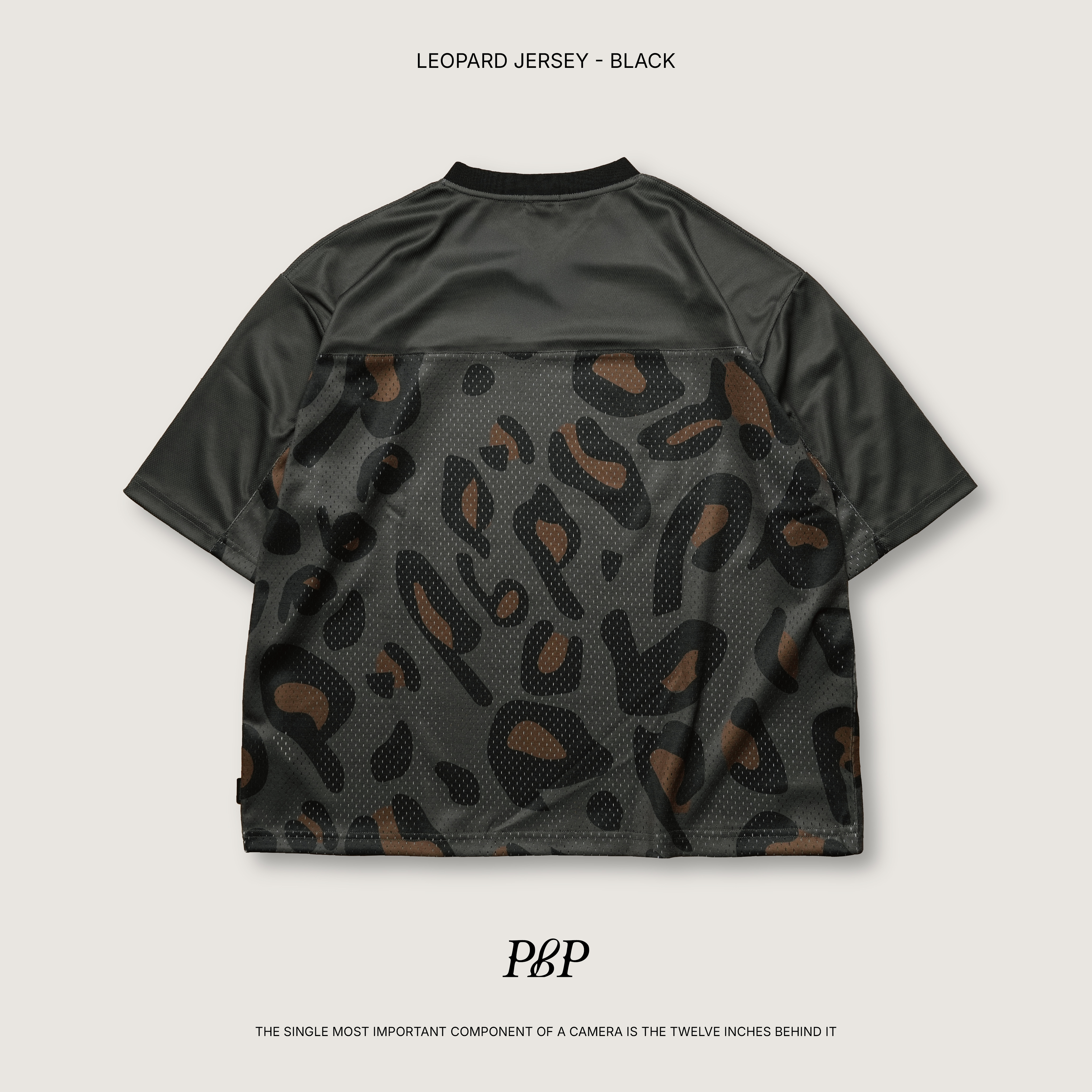 P.B.P - LEOPARD JERSEY  - BLACK