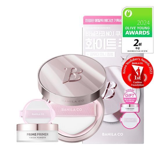 《21 ivory現貨/ Olive Young連線》BANILA CO Covericious Ultimate White Cushion Moisture Original Product+Refill+primer