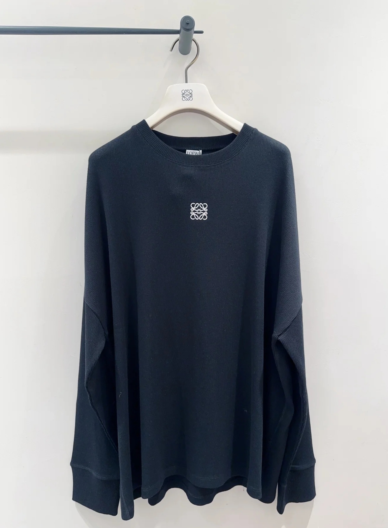 LOEWE 黑色 刺繡Logo Basic 長袖Tee