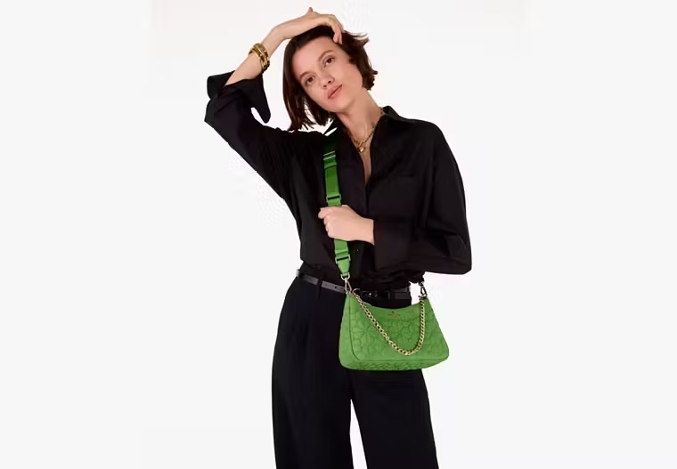 【預購】Kate Spade G082661 Spade Flower Quilted Fabric Convertible Crossbody