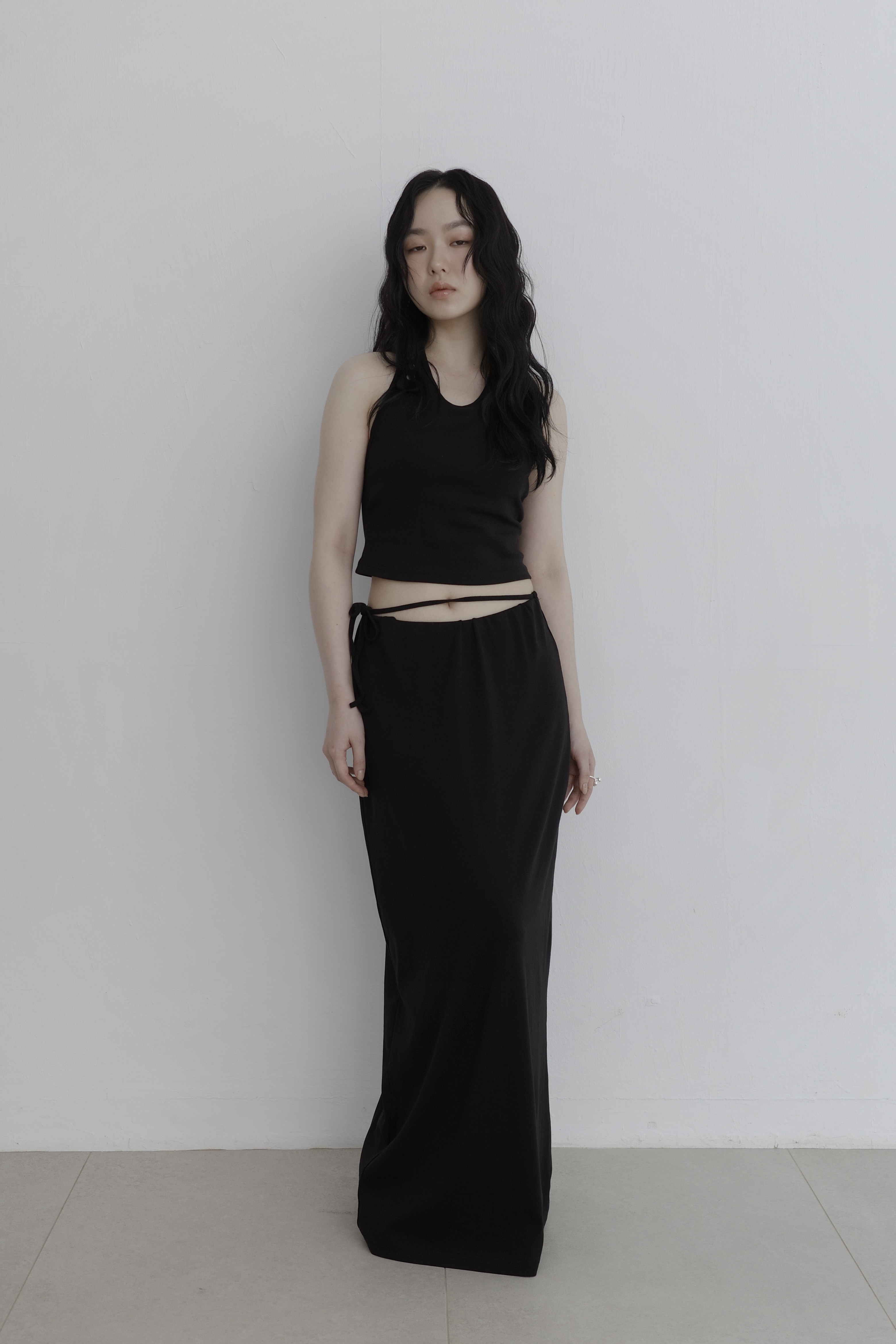 [madebylizzi]一條綁繩舒服裙-黑