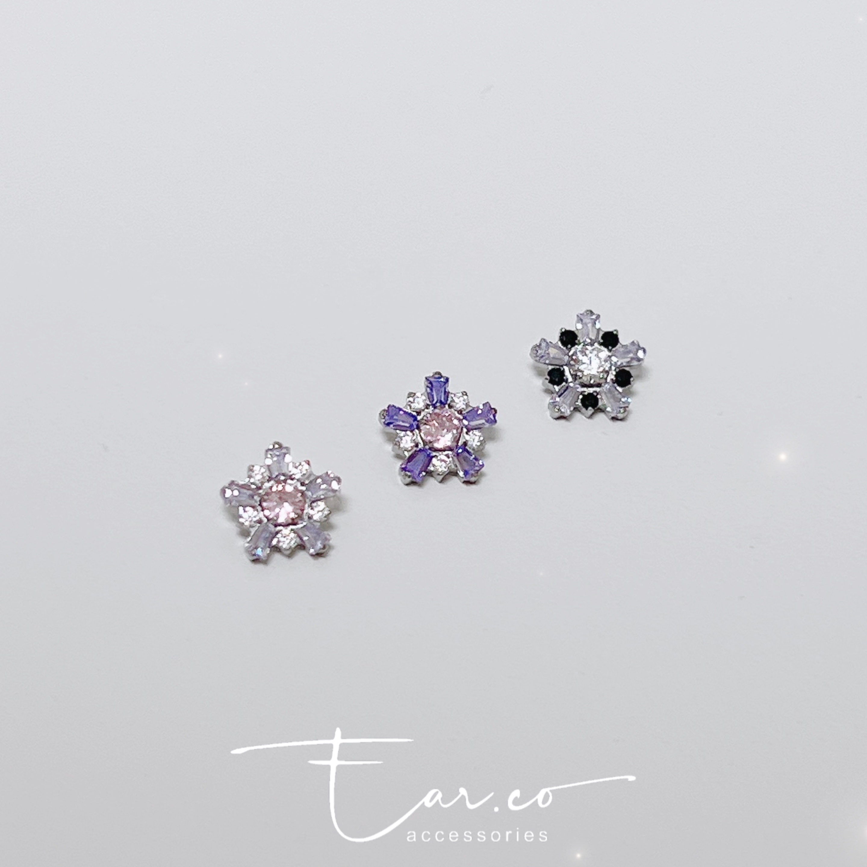 冰冷雪花平頭耳門/耳珠/耳骨釘 [G23 Titanium]