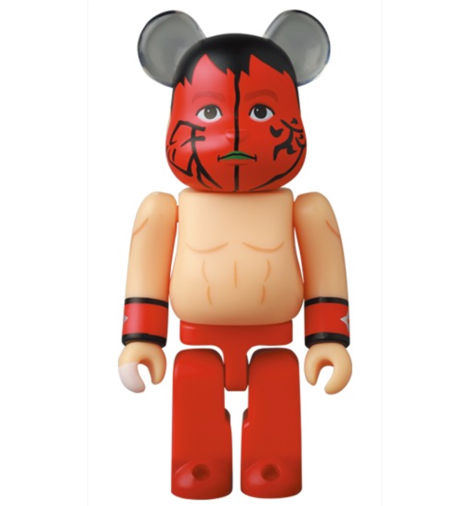 BEARBRICK 100% SERIES 46 ARTIST 愚零鬪武多 Red Mask