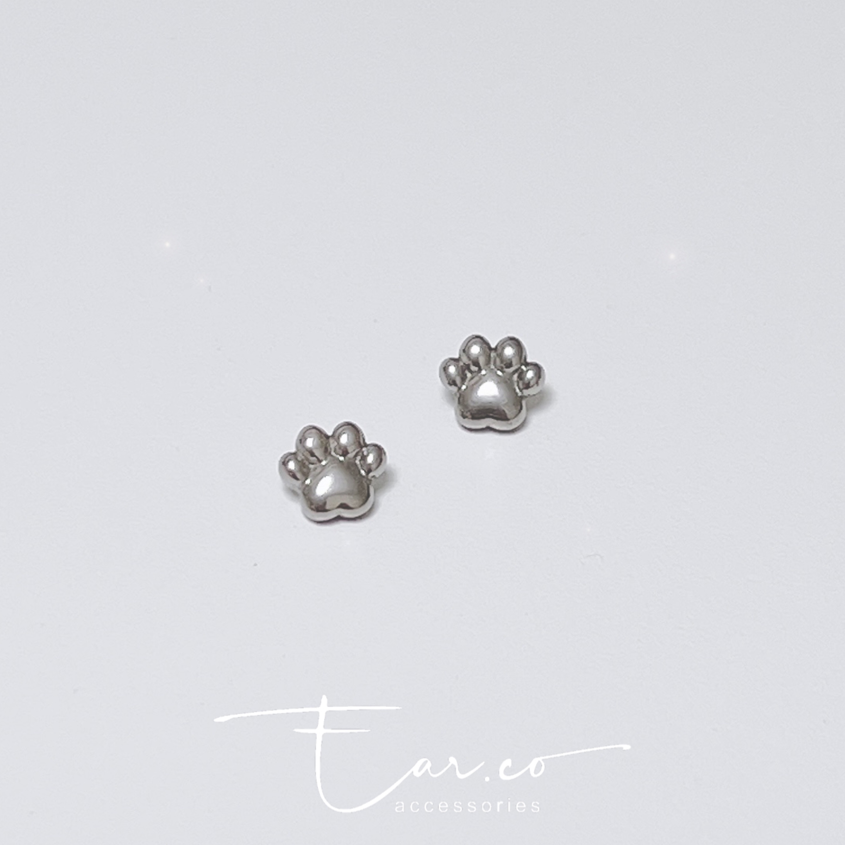 脹卜卜腳掌平頭耳門/耳珠/耳骨釘 [G23 Titanium]