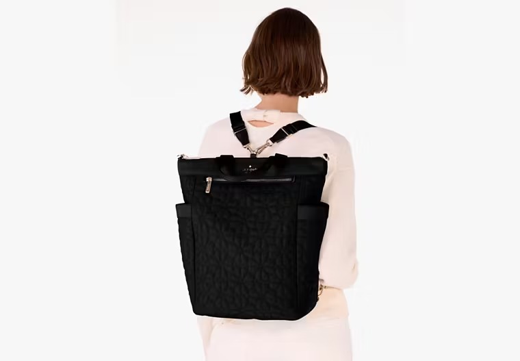 【預購】Kate Spade G082693 Spade Flower Quilted Fabric Convertible Backpack