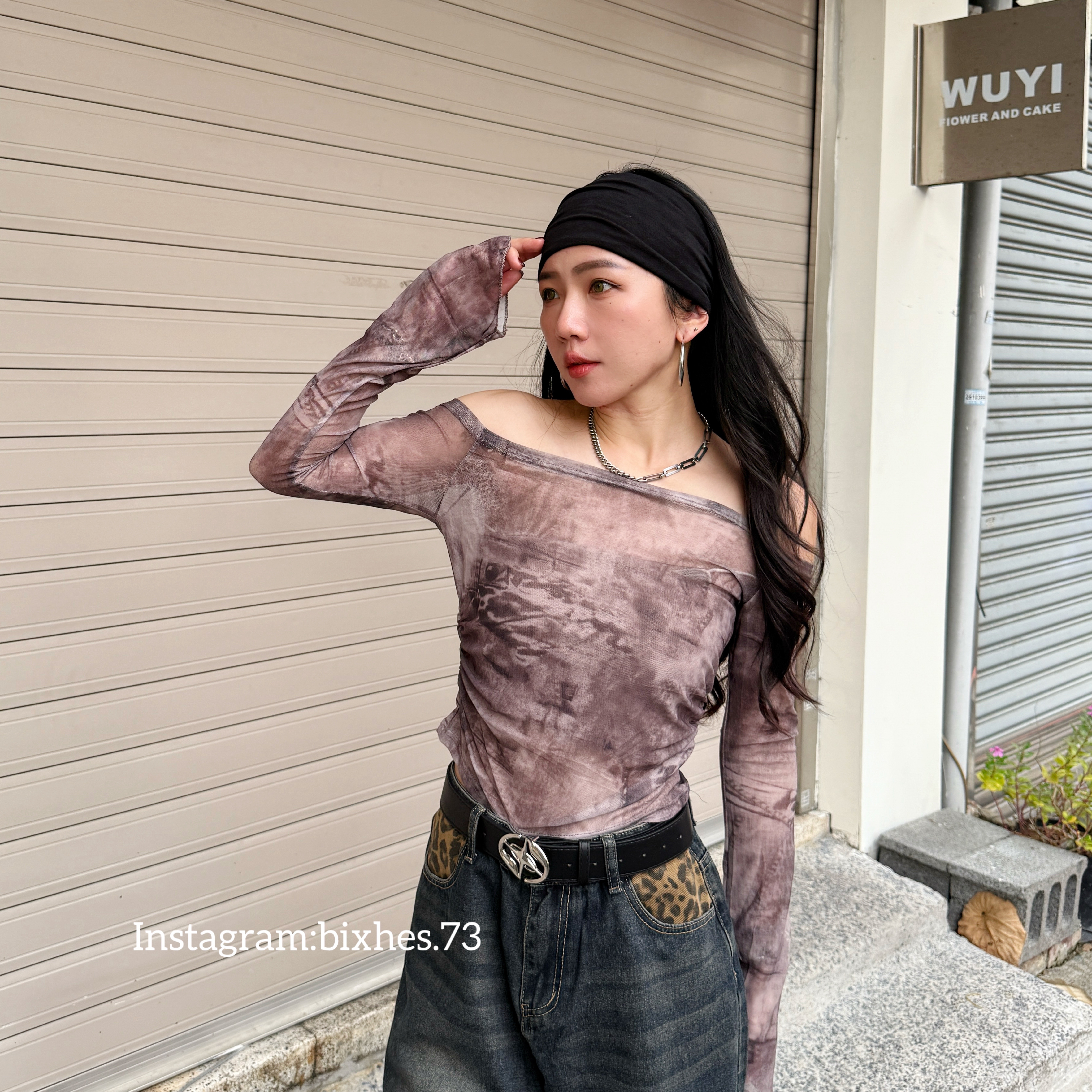 歐美皺褶超寬髮帶(H00048)