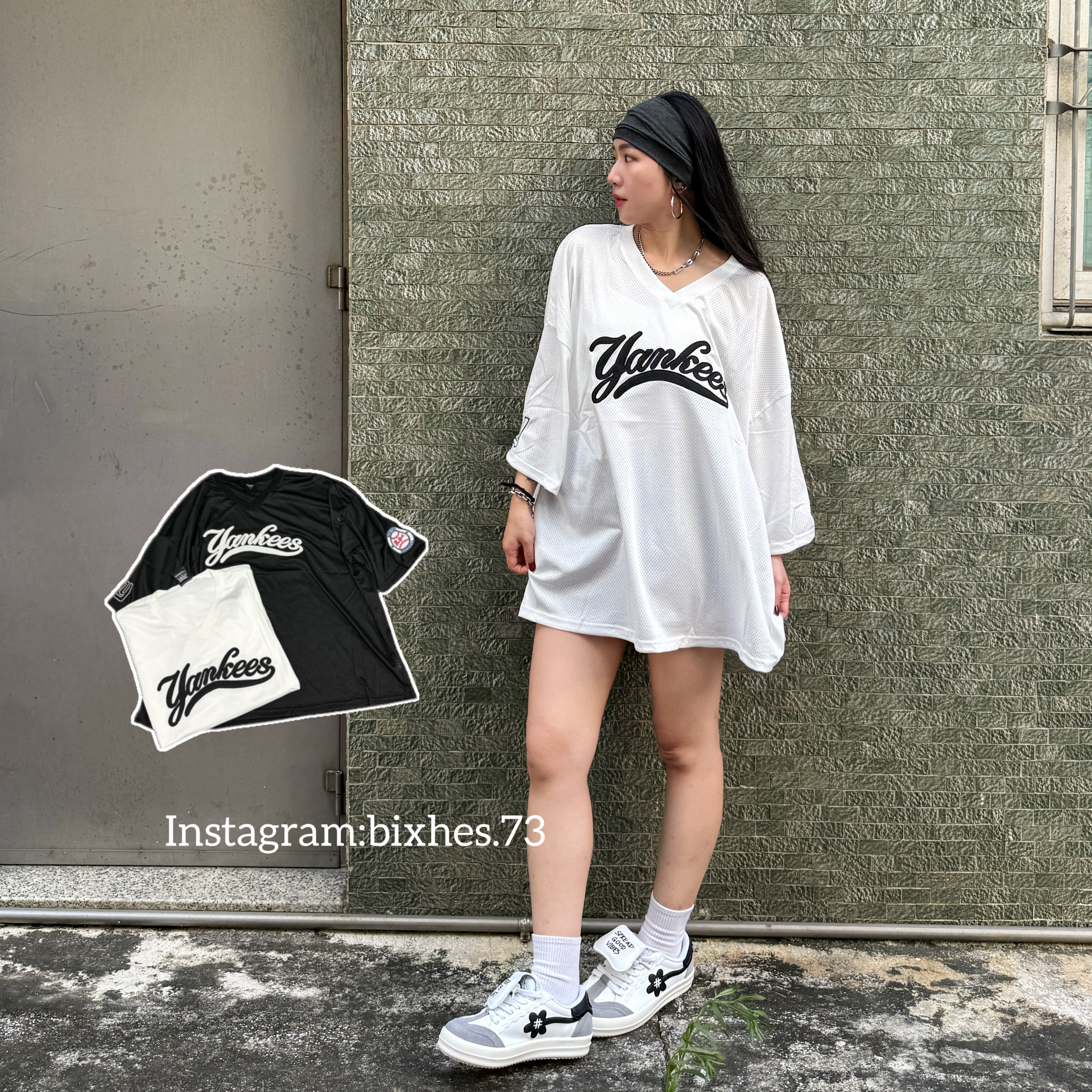 V領網眼透視短T(A00063)