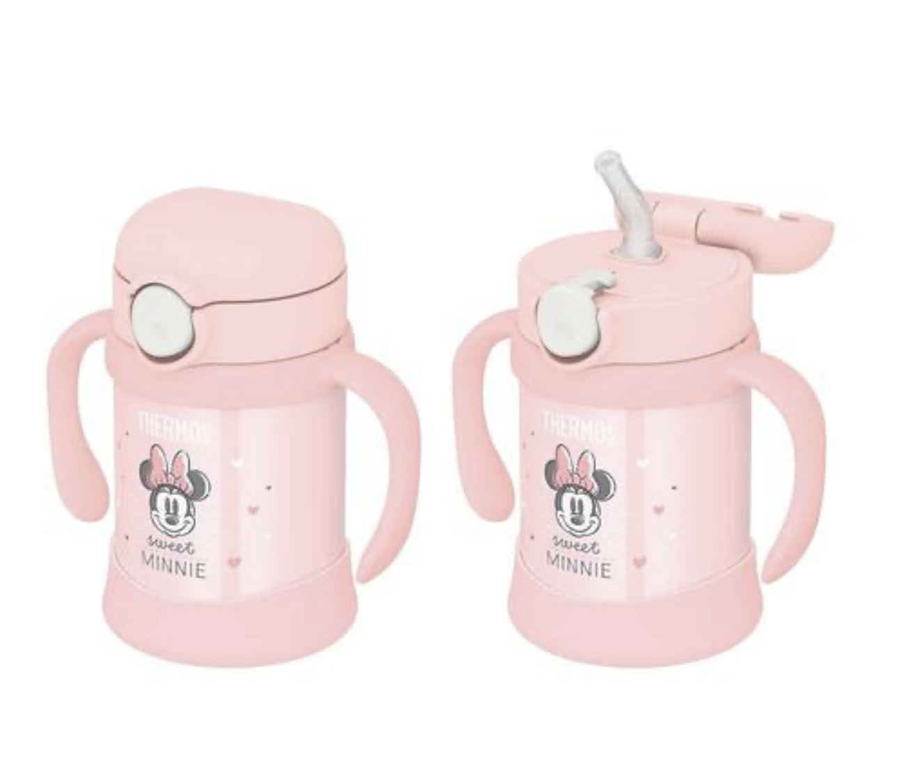 Thermos 膳魔師 Minnie Mouse 真空寶寶吸管杯 FJT-250DS P-P 粉紅色