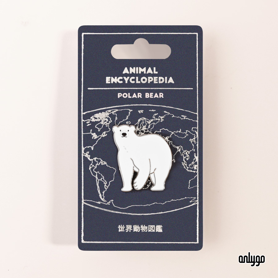 世界動物図鑑バッジ｜ホッキョクグマ