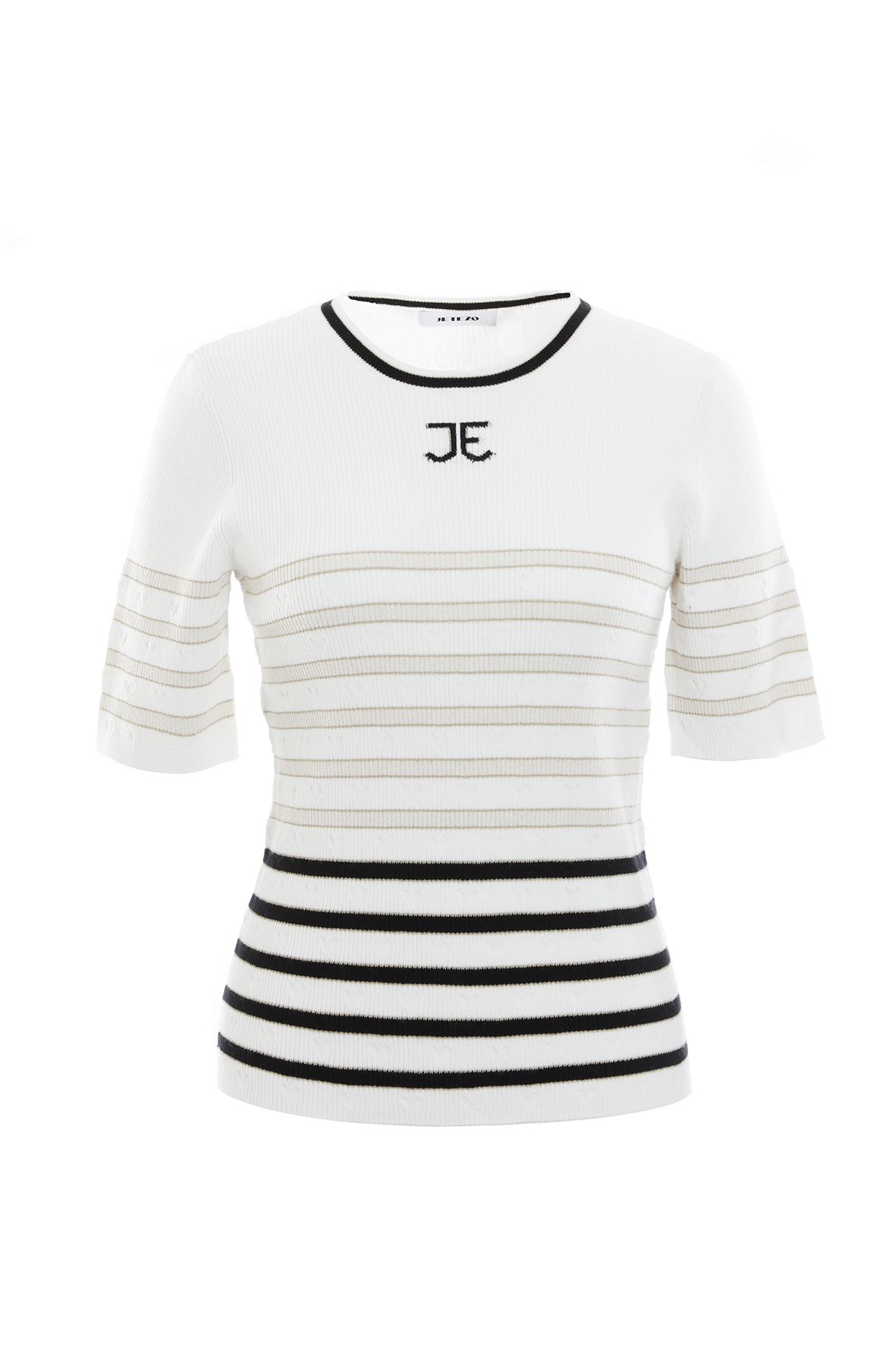 BC15211A1 窗格小香綿羊絨條紋毛衣