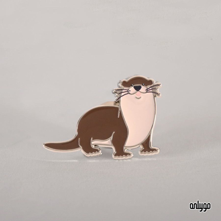 世界動物圖鑑徽章（歐亞水獺）