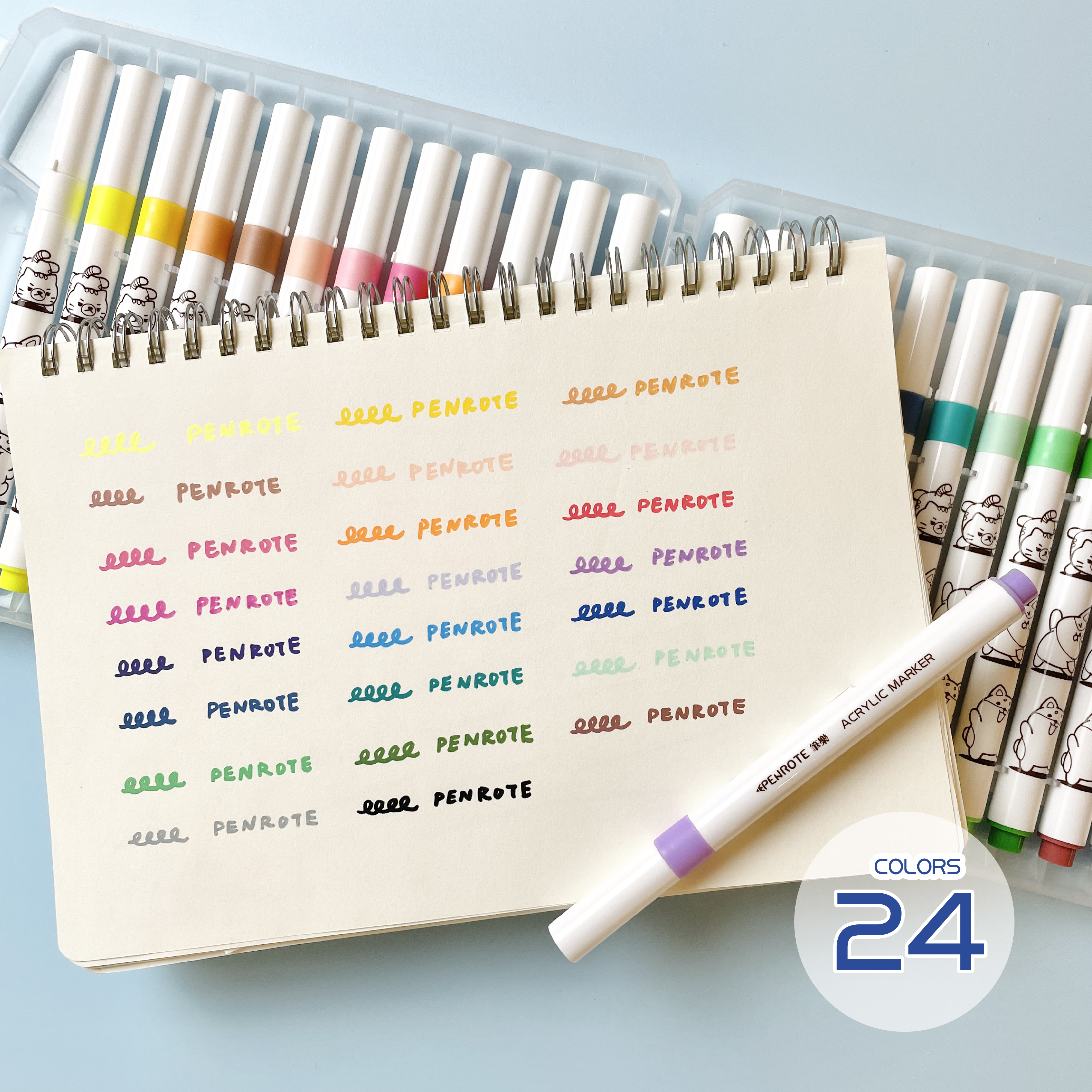 【PENROTE筆樂】  柴語錄24色丙烯顏料彩繪筆