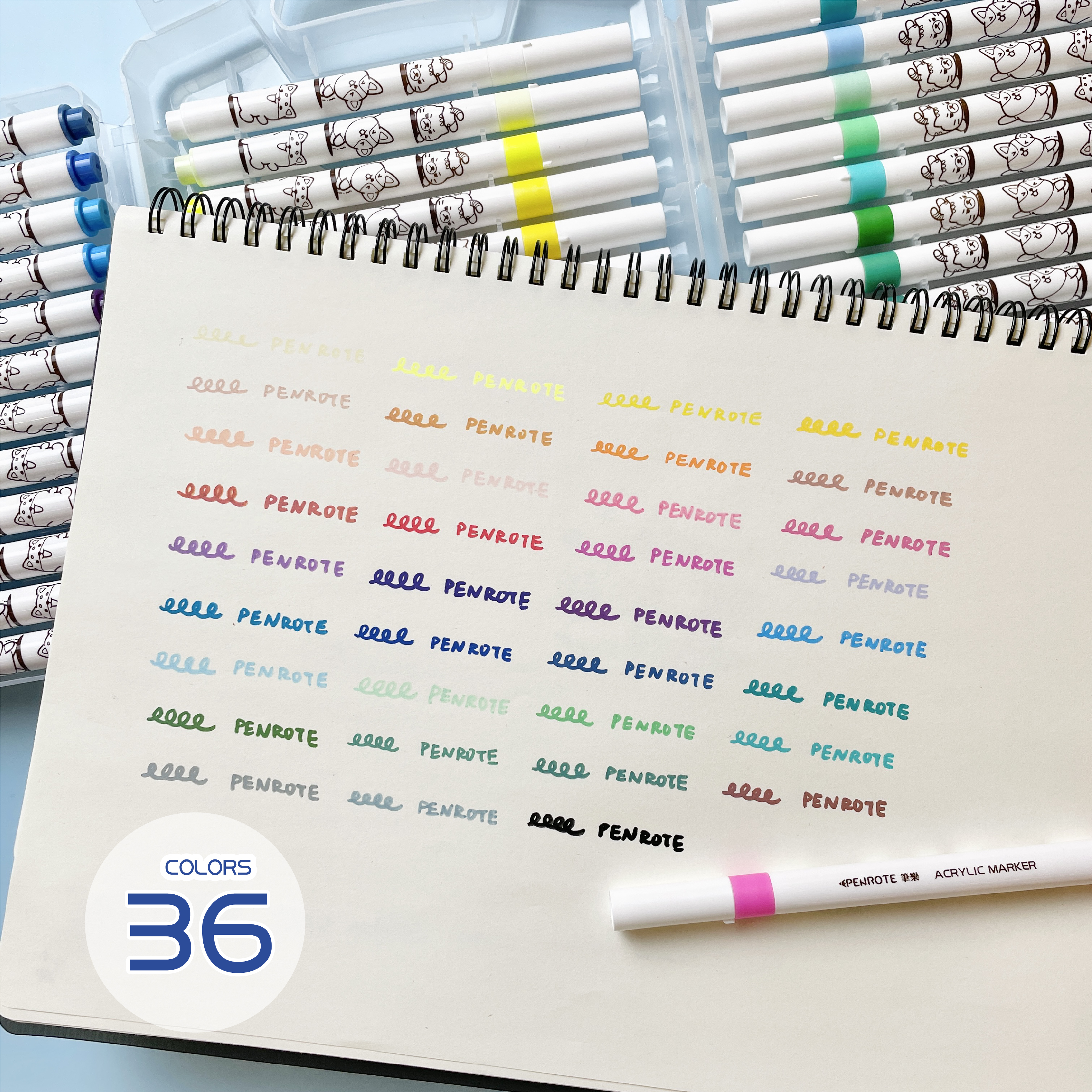 【PENROTE筆樂】  柴語錄36色丙烯顏料彩繪筆