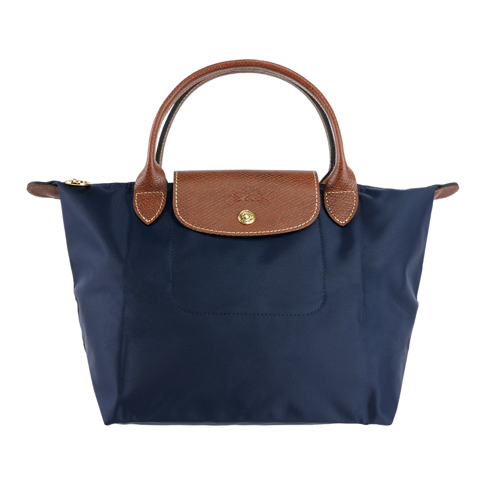 【Longchamp】S號短把LE PLIAGE摺疊水餃包(海軍藍)
