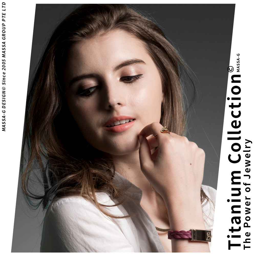 MASSA-G DECO系列 探索【Leopard】鈦金戒(鑲嵌兩個金屬鍺)