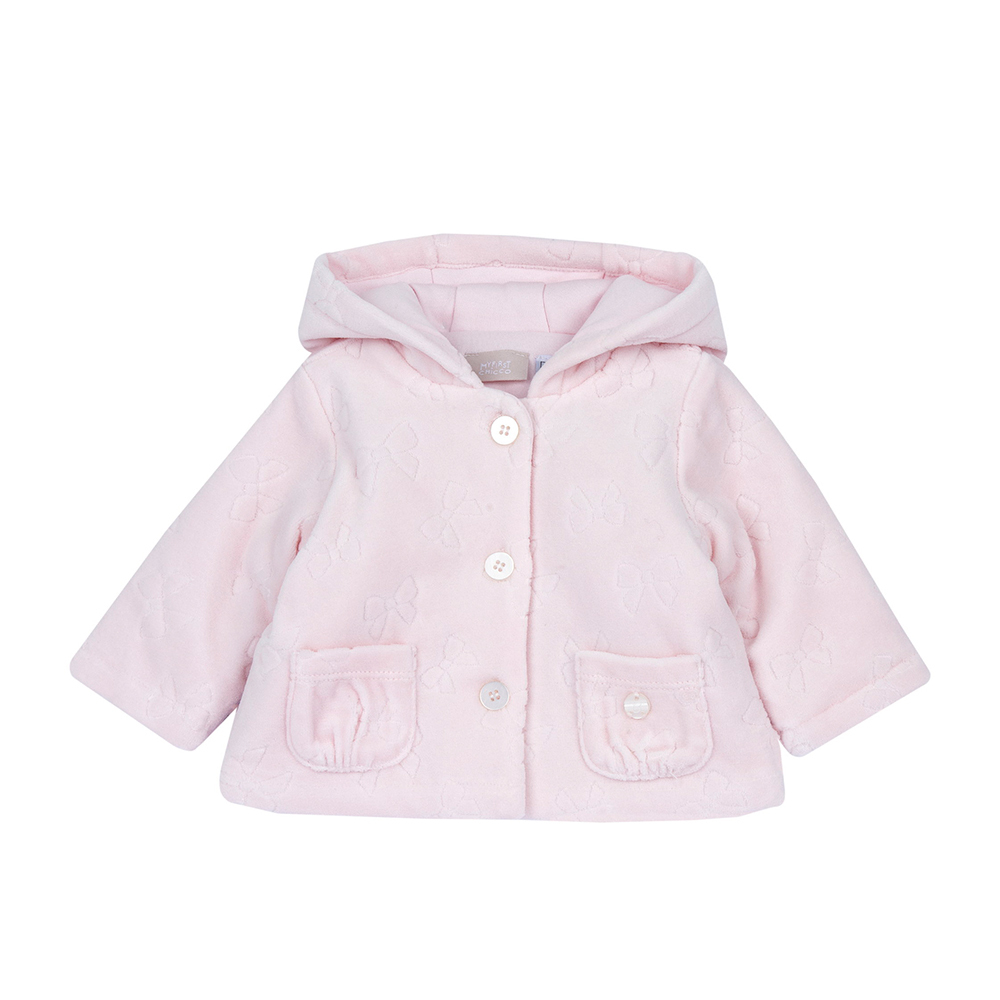 狐狸小公主-蝴蝶結剪毛絨舖棉連帽外套