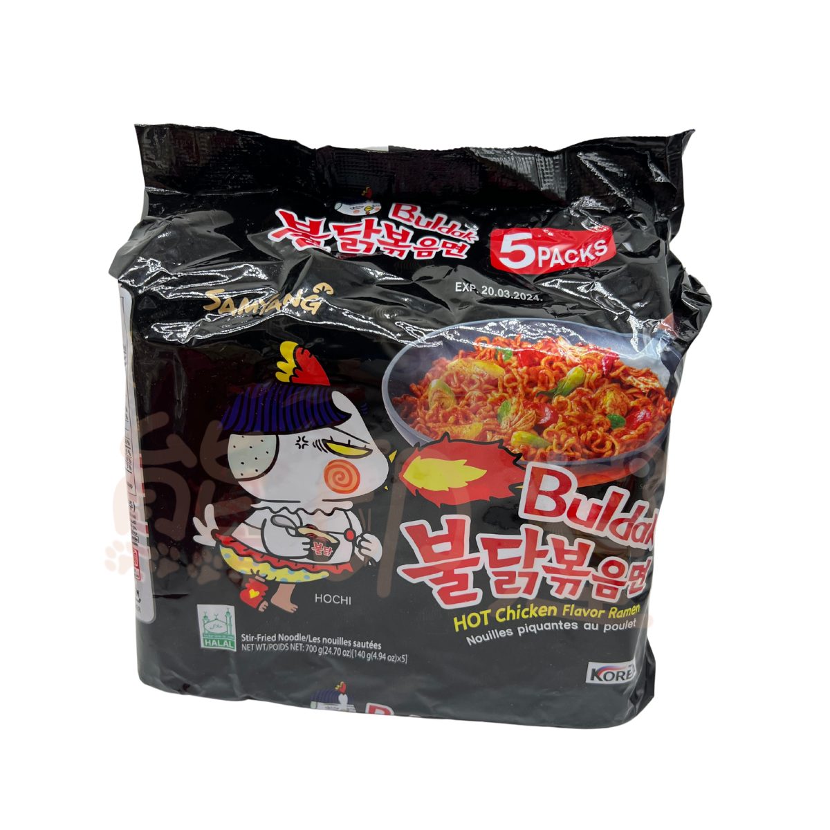 三養香辣雞肉味撈麵 140gX5 (新舊包裝 隨機發貨) (平行進口)