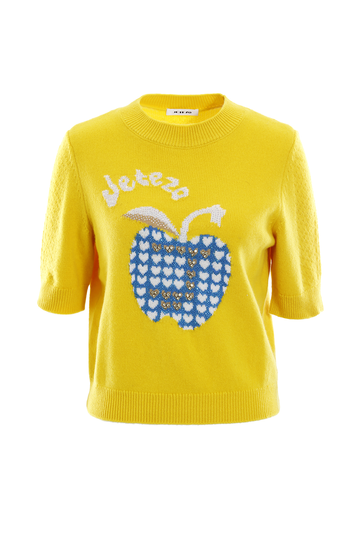 BC15228A1 玫瑰山谷羊毛logo燙鑽蘋果毛衣 (3色)