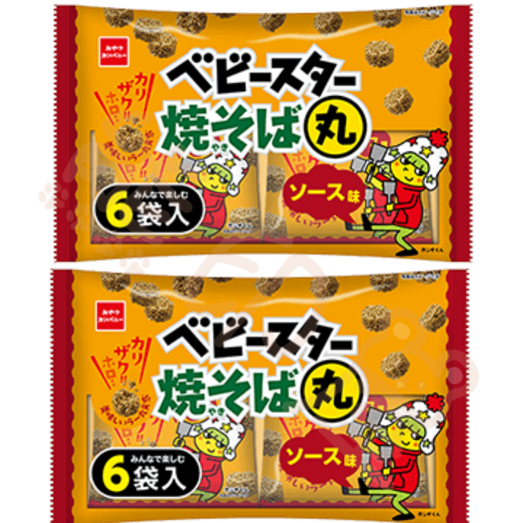 OYATSU日本童星點心麵-炒麵味(內有6小包裝) 120g X2包