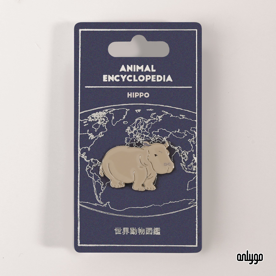 世界動物図鑑バッジ｜カバ