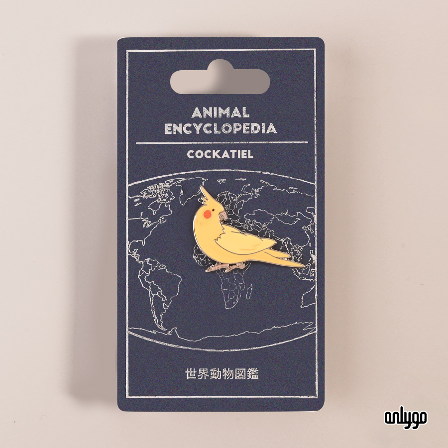 世界動物図鑑バッジ｜オカメインコ