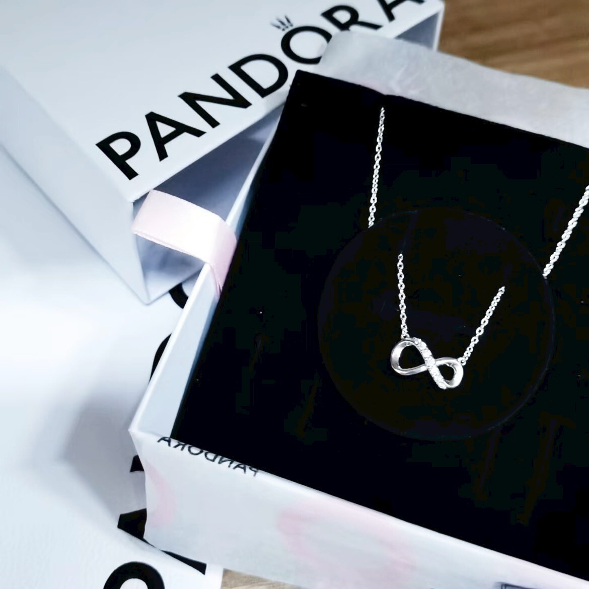 潘朵拉 PANDORA 無限璀璨短鏈 項鍊 925純銀