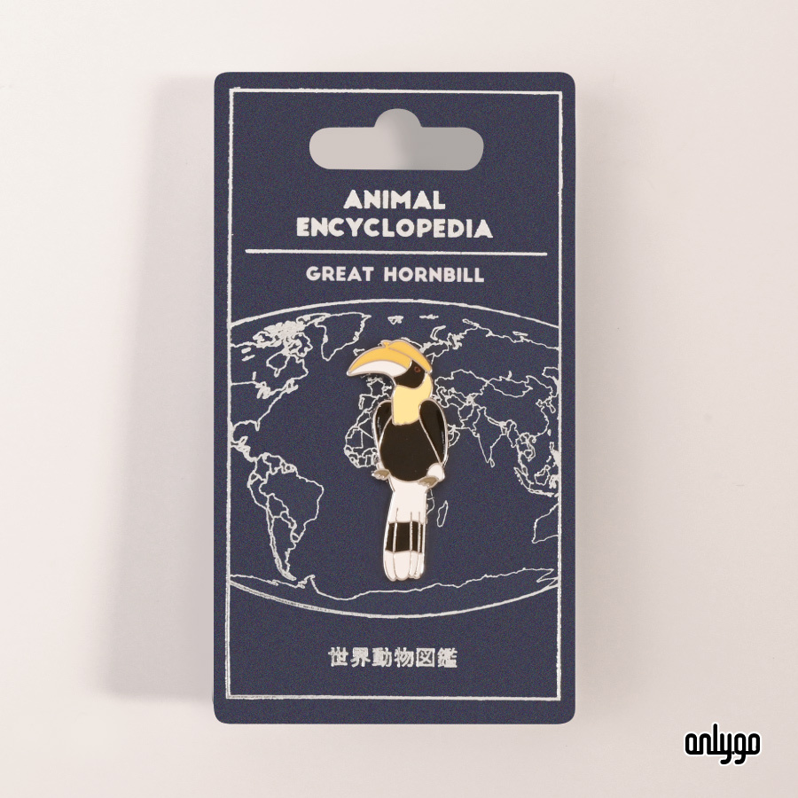 世界動物図鑑バッジ｜インドサイチョウ