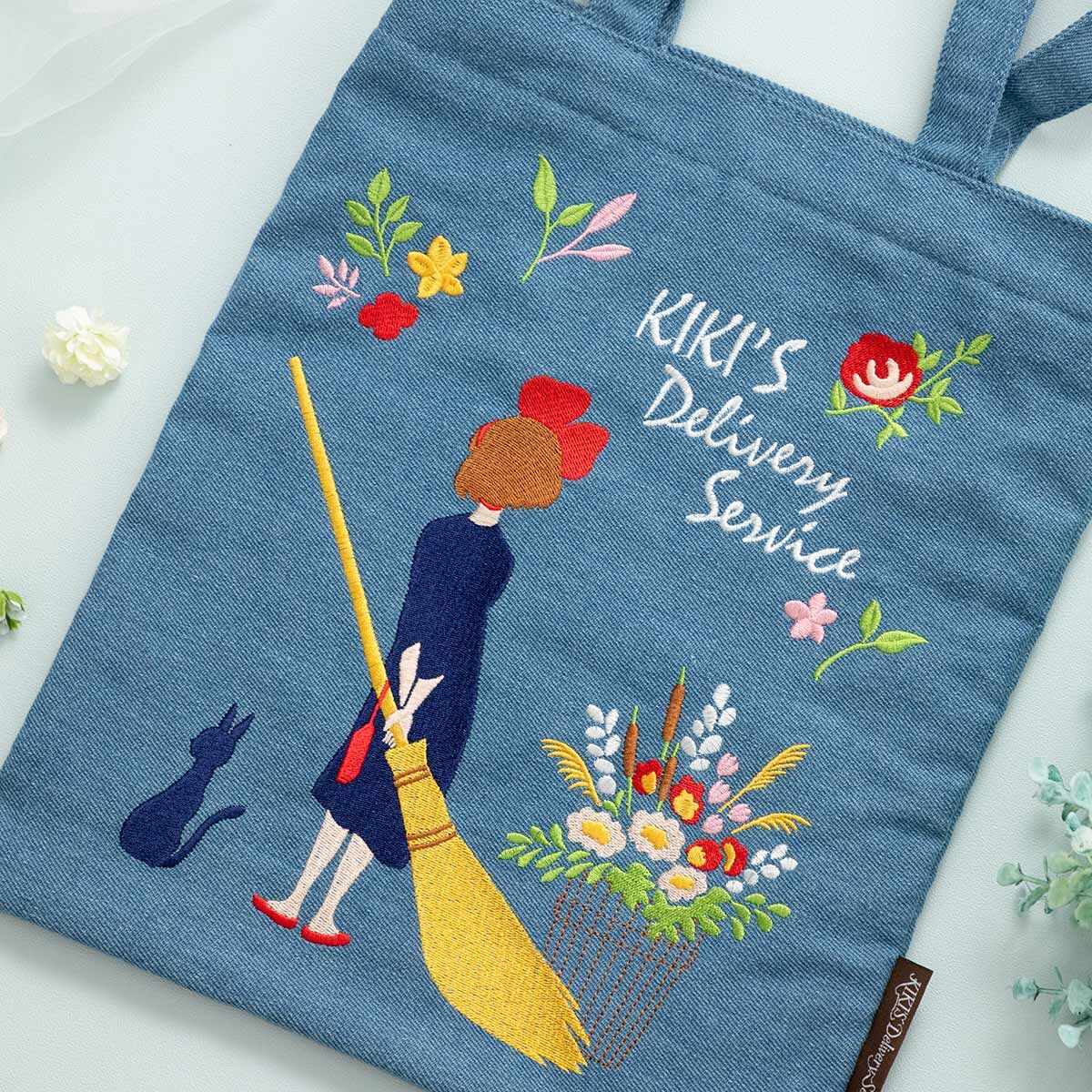 牛仔布刺繡系列魔女宅急便托特包