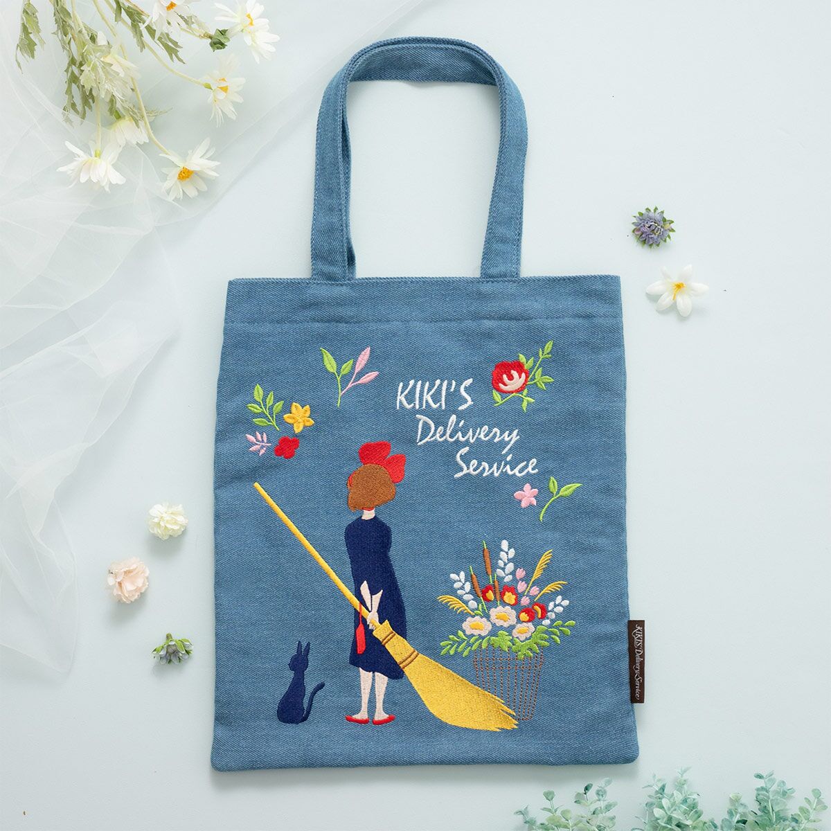 牛仔布刺繡系列魔女宅急便托特包