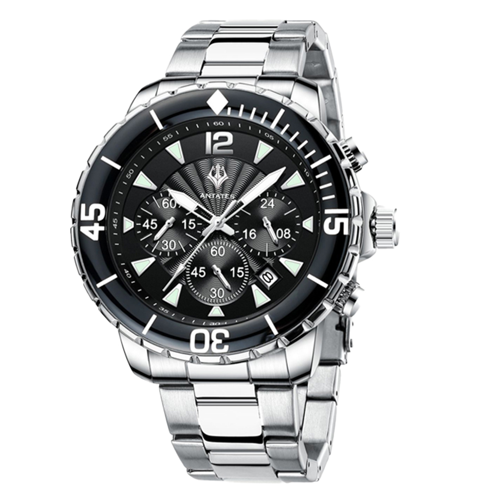 【ANTATES 安泰特斯】小海神 ATE-005* 真三眼 帶日期 防水30米 石英 手錶