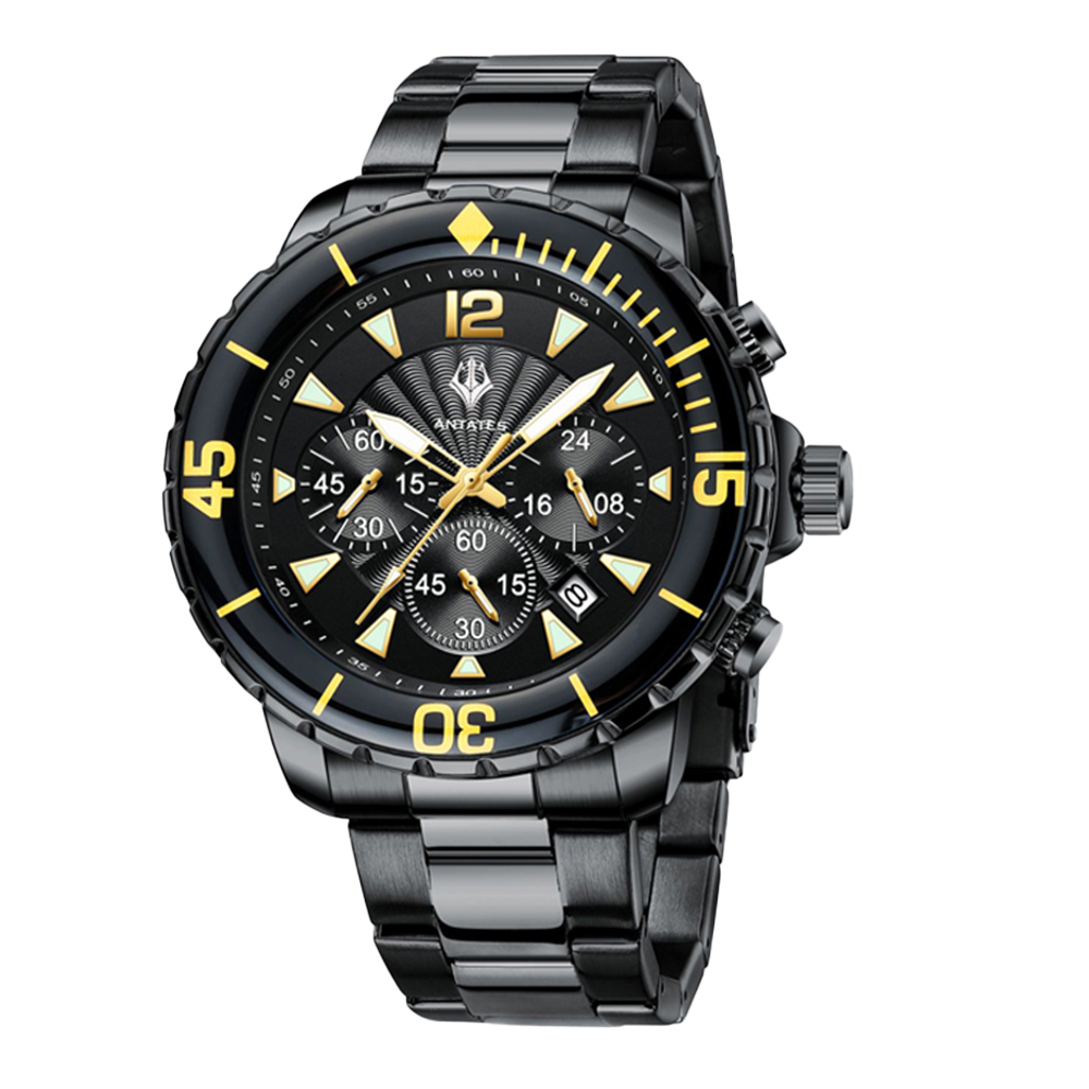 【ANTATES 安泰特斯】小海神 ATE-005* 真三眼 帶日期 防水30米 石英 手錶