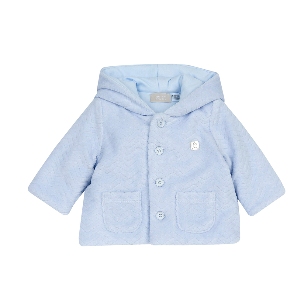 小象樂團-山形紋剪毛絨舖棉連帽外套