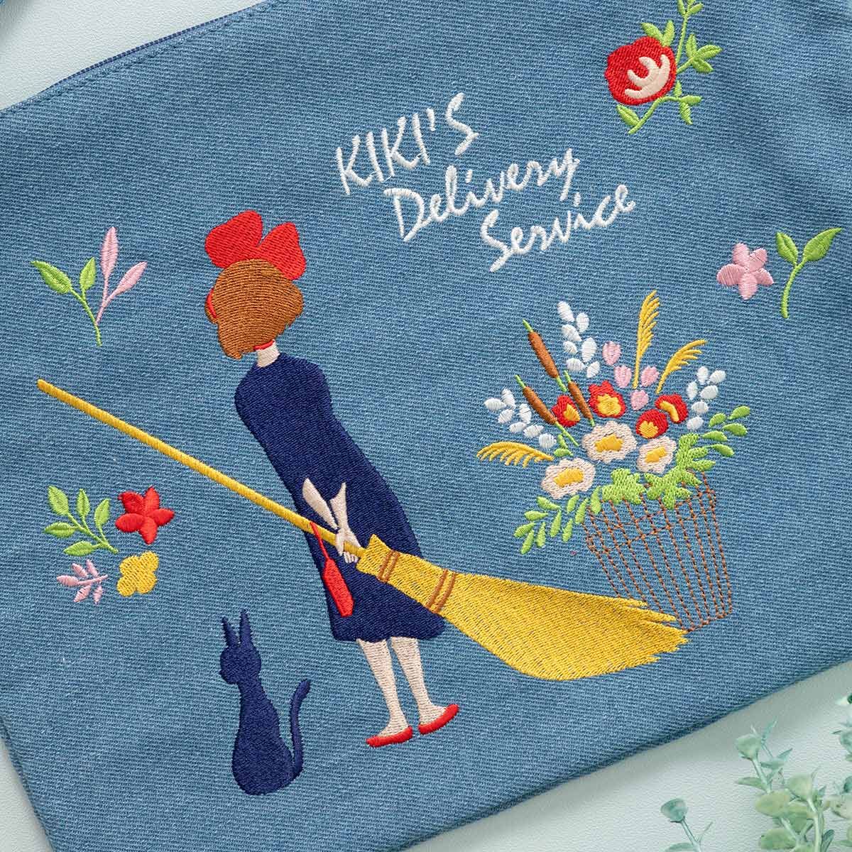 牛仔布刺繡系列 魔女宅急便 手拿包