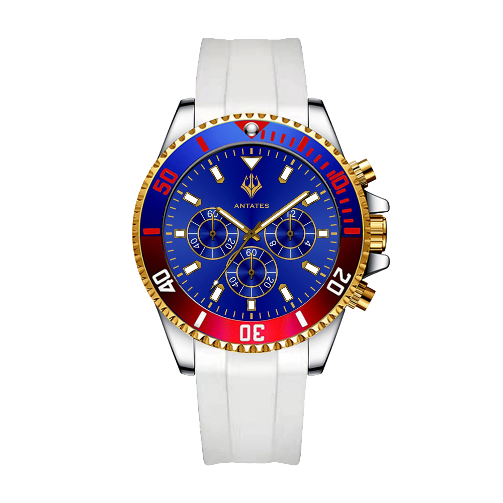 【ANTATES 安泰特斯】小海神 ATE-C001* 水鬼 真三眼 帶日期 防水30米 石英 手錶