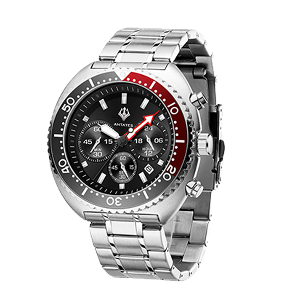 【ANTATES 安泰特斯】小海神 ATE-006* 真三眼 帶日期 防水30米 石英 手錶