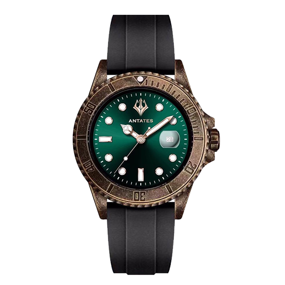 【ANTATES 安泰特斯】小海神 ATE-010* 帶日期 藍寶石水晶鏡面 防水300米 夜光指針 石英 手錶