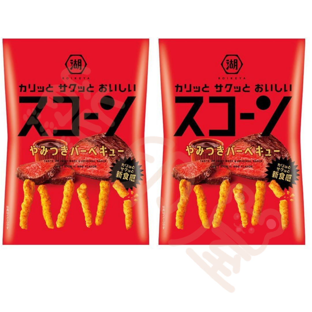 湖池屋粟米條-BBQ牛肉味 73GX2 (新舊包裝隨機發貨)