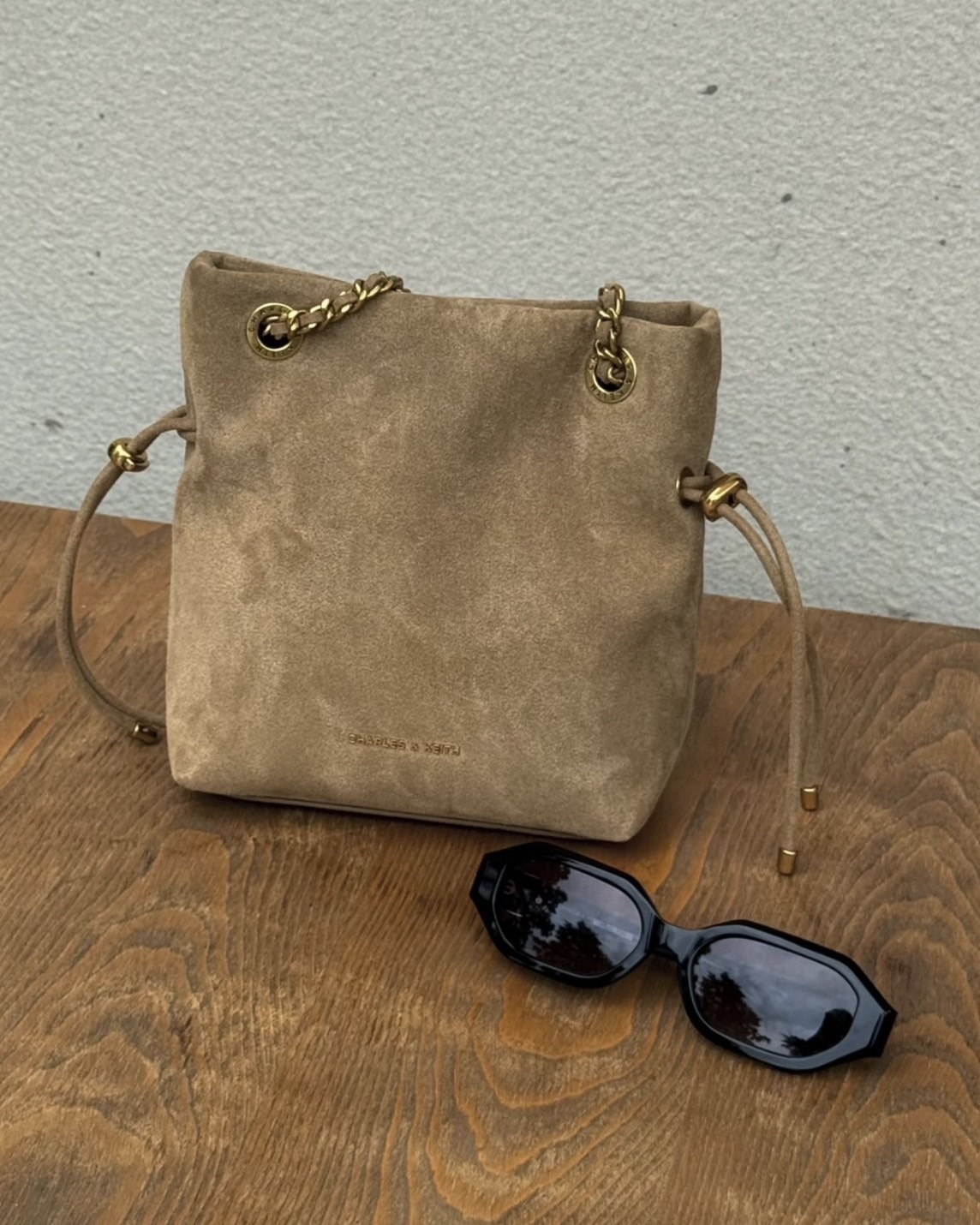 Charles & Keith Arya 小CK 皮穿鍊 斜背包 4色