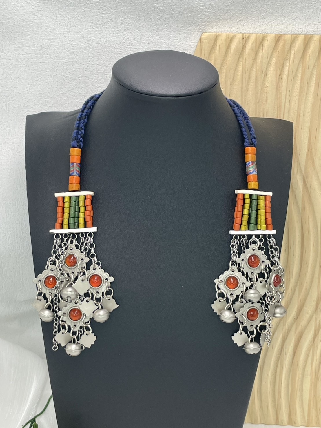 W-No.85傳統花珠少女耳掛13cm