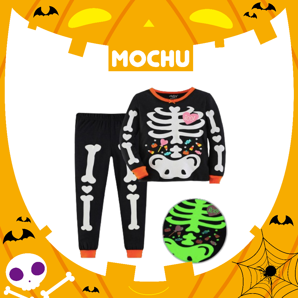 (120cm現貨)星星糖果夜光骷髏家居服