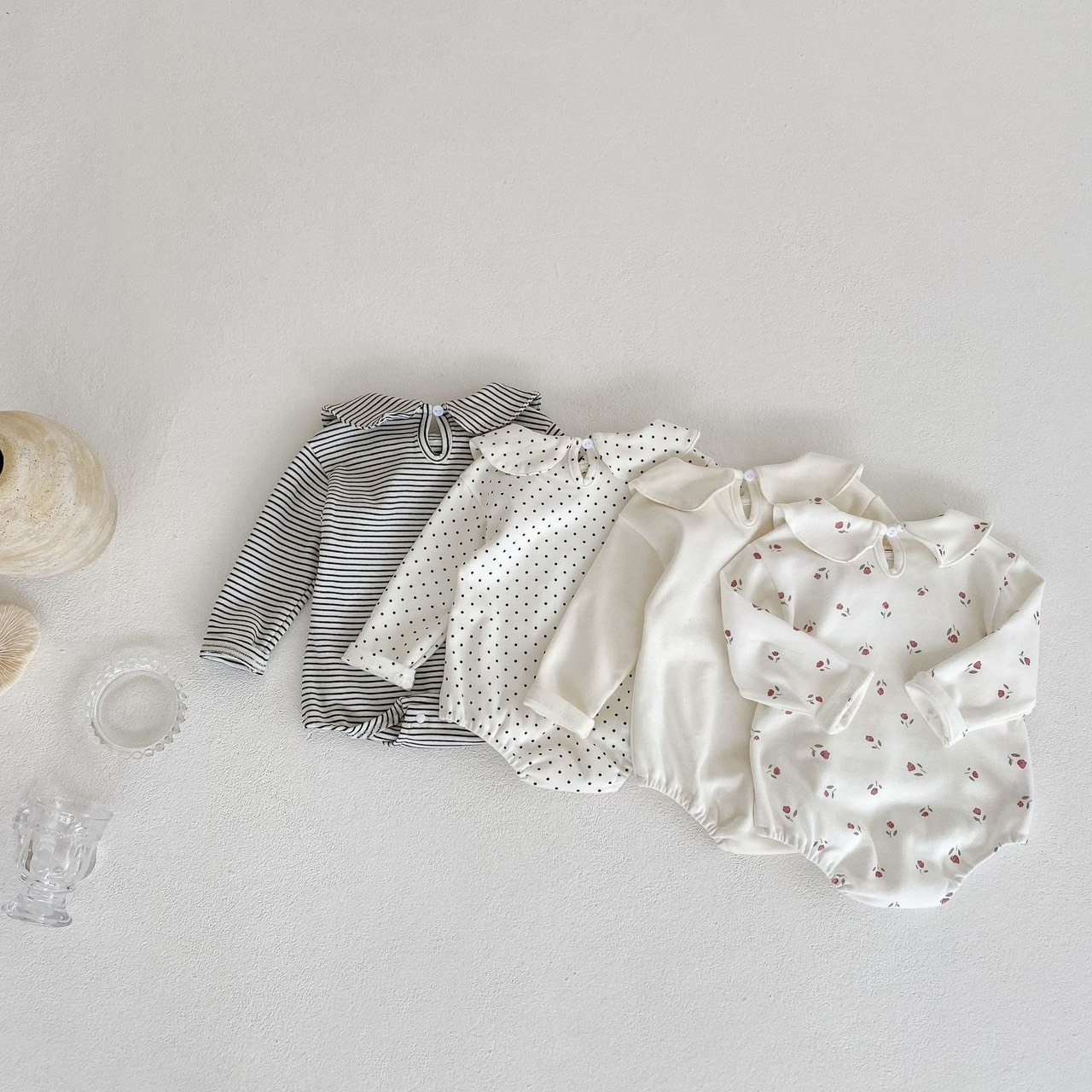 娃娃領長袖包屁衣