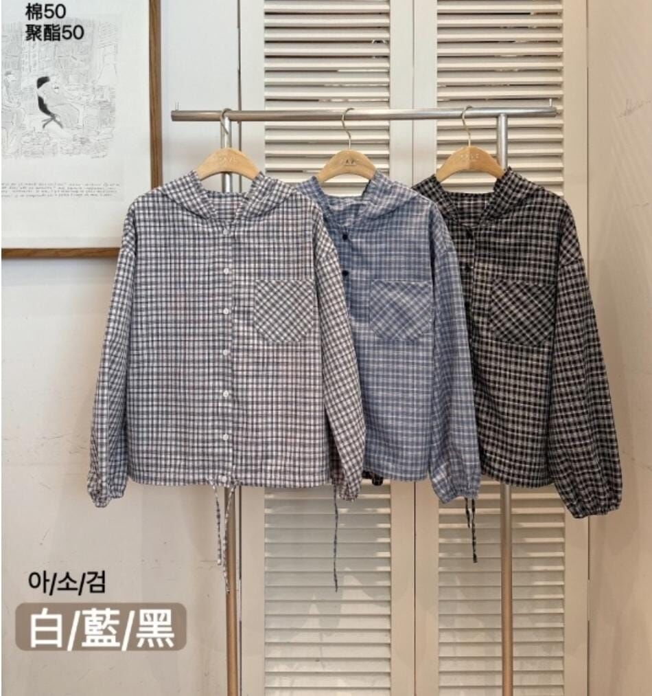 KR 女裝格仔外套 (K8 BR675)