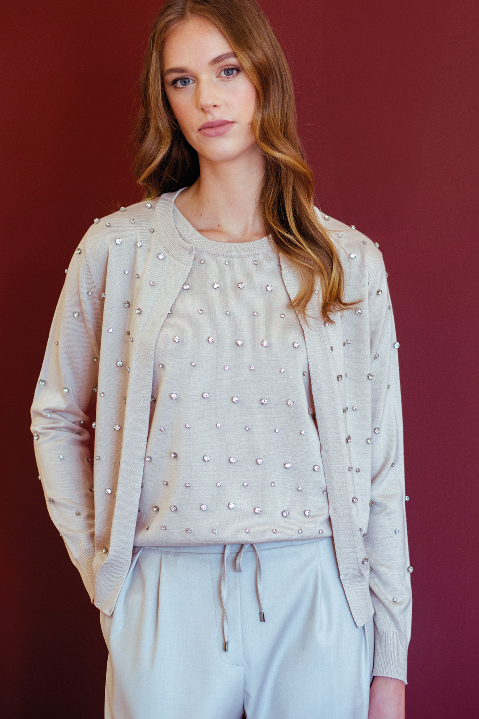 Clips 寶石針織背心