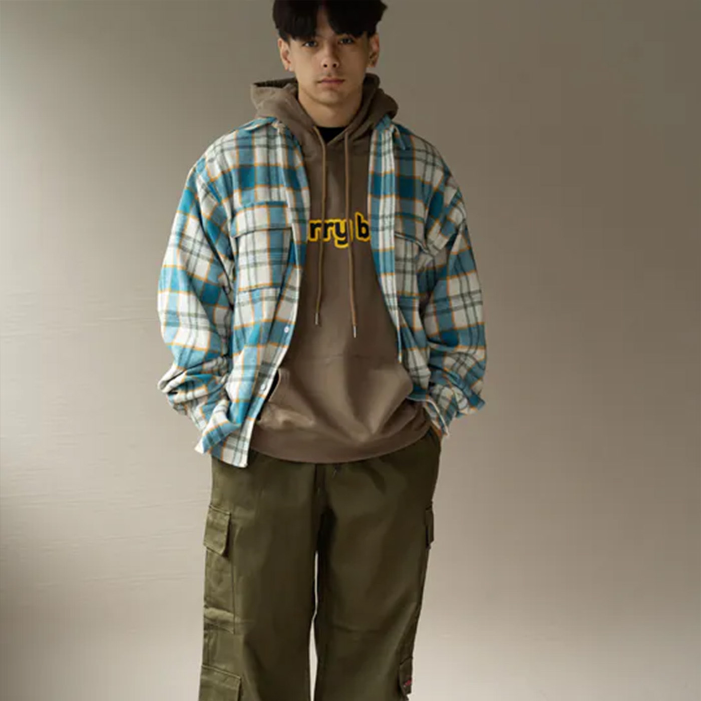 CHERRYBOY BLUE FANNEL SHIRT【CB24028】